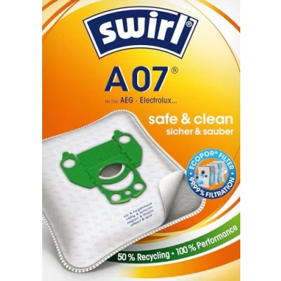 Imagen de Swirl MicroPor Plus Bolsas para aspiradora AEG, Electrolux, Progress y Volta, 10 Unidades + 2 filtros, Cartón, Marrón
