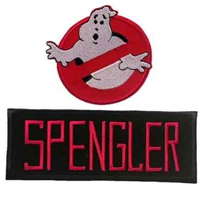 Imagen de Ghostbuster Set 2 piezas Spengler Logo Niños Película Parches Termoadhesivos Bordados Aplique Para Ropa