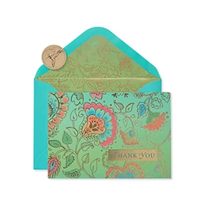 Imagen de Papyrus Tarjetas de agradecimiento con sobres, florales (12 unidades)