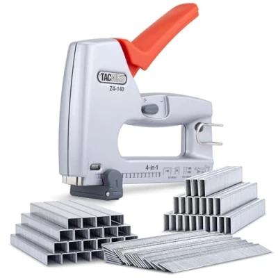 Imagen de Tacwise 1764 Z4 140 Pistola Grapadora/Clavadora Metálica 4 en 1 Profesional con 4000 Grapas y 2000 Clavos, Utiliza Tipo 91, Clavos 18G sin Cabeza 180