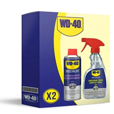 Imagen de WD 40 Specialist Bike Lote para Limpieza Total de Bicicleta con Desengrasante Cadenas 500Ml + Limpiador Pack 2 Unidades