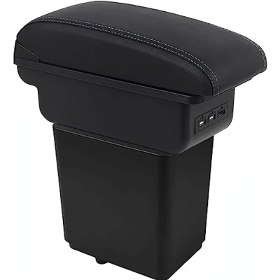 Imagen de DURUP Caja de Apoyabrazos Coche para Peugeot Partner Tepee, Auto Reposabrazos Consola Central Almacenamiento Interior Accesorios