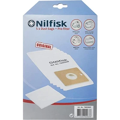 Imagen de RO Linea Blanca ® Bolsa para aspirador Nilfisk Compact Coupe Go One (5 bolsas + prefiltro) 78602600