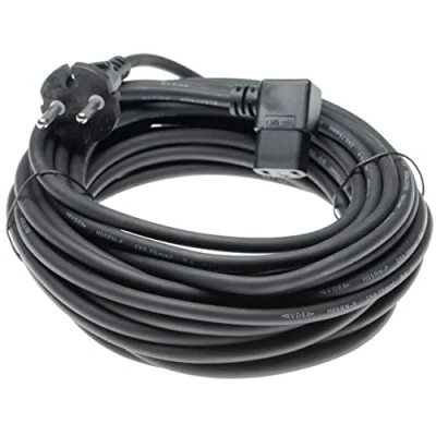 Imagen de vhbw Cable para alimentación eléctrica Compatible con Nilfisk VP300, Saltix 10, VP600, LSU 275, 375, Viper aspiradoras 10 m, de conexión
