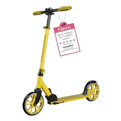 Imagen de HUDORA Scooter Up 200 Patinete de aluminio silencioso para hasta 100 kg Ajustable en altura y plegable sin vibraciones niños, adolescentes adultos