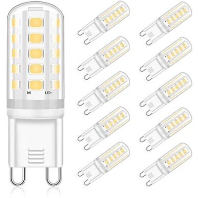 Imagen de Eco.Luma G9 Bombillas LED 5W Halógeno Equivalente 40W, Blanco Natural 4000K, AC220 240V No Regulable Sin Parpadeo Lámparas G9, Ángulo de Haz 360 LED, Paquete 10