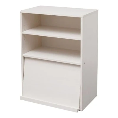 Imagen de Iris Ohyama, muebles con puertas, estante de almacenamiento, 2 compartimentos modulares, diseño, sólido, moderno, multi uso, escritorio, habitación, salón Flap Rack Chr 1 White Oak