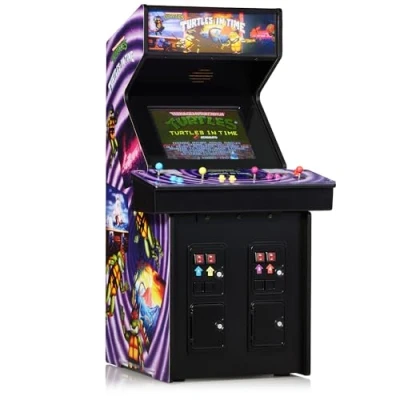 Imagen de Numskull quarter arcades TMNT Tortugas en el Tiempo Edición Coleccionista Mini Arcade Réplica de Madera auténtica a Escala 1/4, ROM Original, batería Recargable y Altavoces 3 W para entusiastas