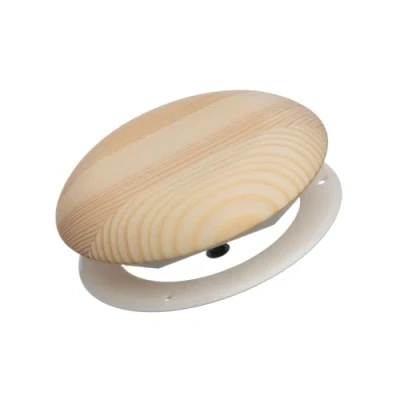 Imagen de Ø 100mm Difusor Universal de Entrada y Extracción Madera para Sauna Válvula Aire Regulable Pared Techo Tapa Ventilación