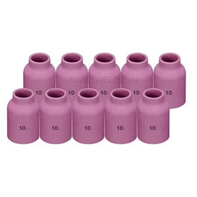 Imagen de RIVERWELD TIG Lente de gas Boquilla alúmina Copas cerámica Serie 53N grande Ajuste SR DB WP 9 17 20 18 26 Antorcha soldadura (53N88 No.10 D16.0x48mm 10pk)