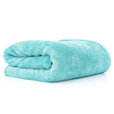 Imagen de The Rag Company Liquid8r Toalla de Secado Microfibra súper Absorbente Mezcla 70/30, Segura para Detalles y sin arañazos, Tejido Bucle Giratorio, 1100 g/m², 25 x 36 Pulgadas, Azul
