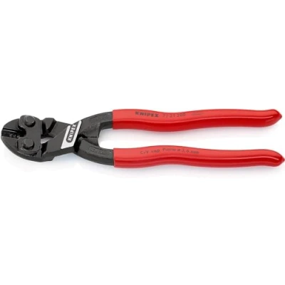 Imagen de Knipex CoBolt® Cortabulones compacto negro atramentado, recubiertos de plástico 200 mm (cartulina autoservicio/blíster) 71 41 SB