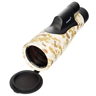 Imagen de Levenhuk Camo Dots 10x56 Monocular de Alta Potencia, Compacto, Ligero y Resistente al Agua, con Retícula Escala Telemétrica