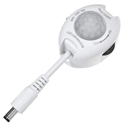Imagen de Maclean MCE242 Detector de Movimiento por Infrarrojos, Interruptor luz automático para Tiras led, máx. Rango detección 60 W 120 hasta 10 m