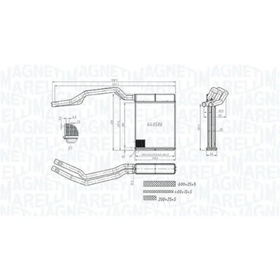 Imagen de MAGNETI MARELLI 350218453000 Radiador de Calefaccion FORD: FOCUS 2, C Max, 2 Cabriolet