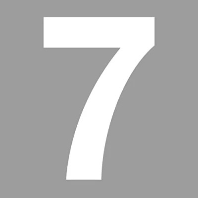Imagen de Números adhesivos, Nr. 7 en color blanco, altura de 10 cm, autoadhesivo para número casa, pegar exteriores, buzón, puerta, resistente a la intemperie, kfz_674_7