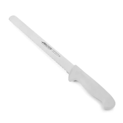 Imagen de Arcos Serie 2900 Cuchillo Pastelero Hoja Serrada de Acero Inoxidable NITRUM 250 mm Mango inyectado en Polipropileno Color blanco