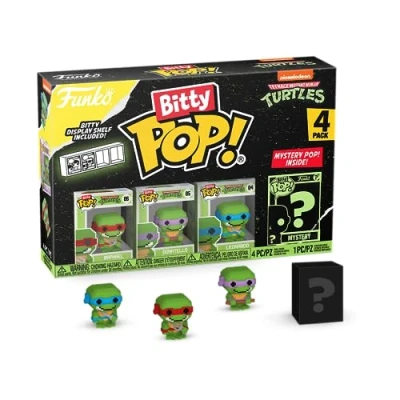 Imagen de Funko Bitty Pop! Teenage Mutant Ninja Turtles 8 bit Raphael, Donatello, Leonardo Y una Minifigura Misteriosa Sorpresa 0.9 Inch (2.2 Cm) TMNT Coleccionable Idea de Regalo