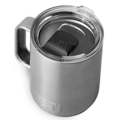 Imagen de YETI Rambler Mug, Vacuum Insulated Stainless Steel Stackable Mug with Magslider Lid, Steel, 10 oz (296 ml)