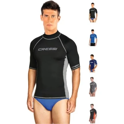 Imagen de Cressi Rash Guard Man, Hombre, Negro (Negro/Gris) , XL