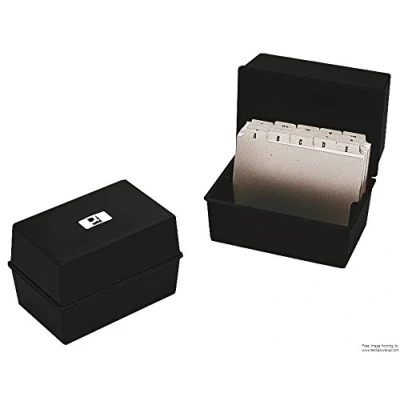 Imagen de Q Connect KF10020 Tarjetero de escritorio, negro