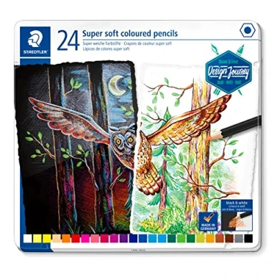 Imagen de STAEDTLER 149C ST Color Super Suave, Multicolor, 1 caja metálica con 24 lapices (149C M24)