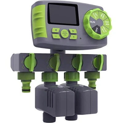 Imagen de Temporizador automático de Manguera Agua 4 Zonas con 2 válvulas solenoides