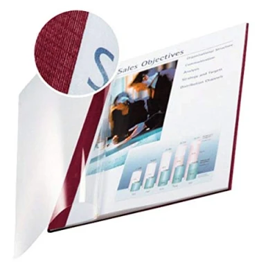 Imagen de Leitz 74150001 Tapas blandas para Impressbind (A4, 10 unidades), color burdeos, 106 a 140 hojas