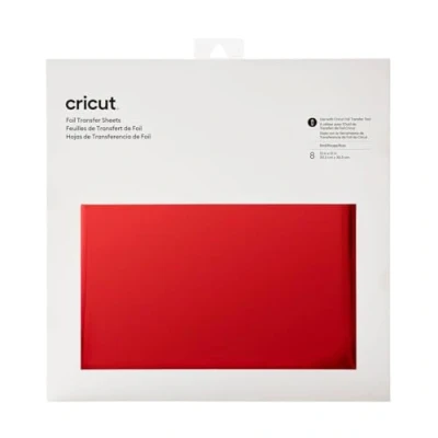 Imagen de Cricut S9001015 Lámina Rojo x 30,5 cm (12 12 Pulgadas) 8 Hojas para Uso con Todas Las máquinas de Corte Requiere Herramienta Transferencia Aluminio, Red, 30.5cm (12&quot; 12&quot;),