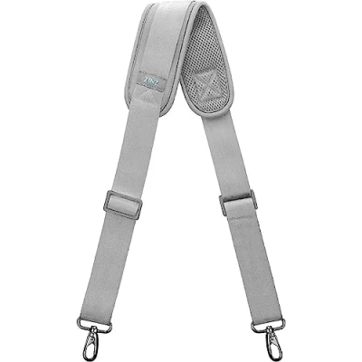 Imagen de ZINZ 57&quot; Correa de Hombro con Cojín Fijo Ultragrueso y Hebillas Doble Equilibrio, para el Equipaje, Computadora, Cámara, Correas Portatil (145cm, Gris)