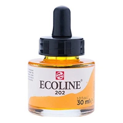 Imagen de Ecoline Liquid Watercolor 30ml Pipette Jar Deep Yellow (11251021)