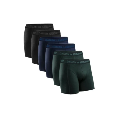 Imagen de Danish Endurance 6 PACK Classic Boxer, Hombre, Talla: Large, Multicolor black blue mélange green