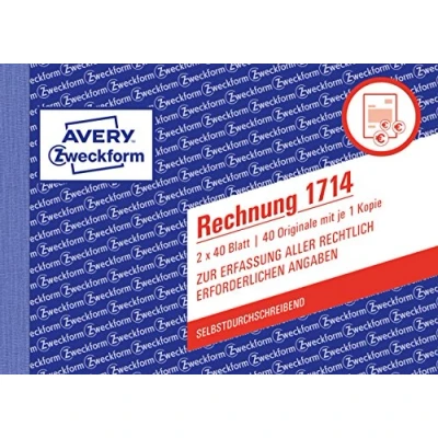 Imagen de AVERY Zweckform Formularbuch &quot;Rechnung&quot;, SD, 2 x 40 Blatt