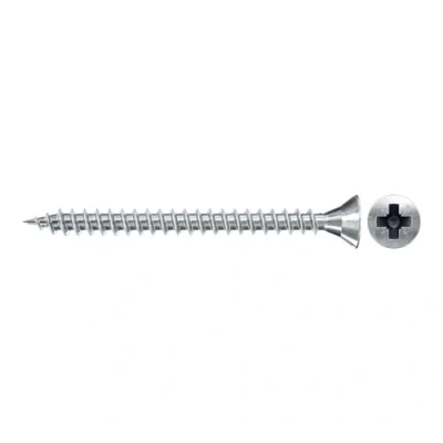Imagen de fischer Tornillo para aglomerado de 4,5 x 45 mm, cabeza avellanada, galvanizado, rosca completa, Phillips PZ