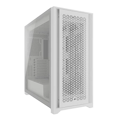 Imagen de CORSAIR 5000D Core Airflow Caja para PC ATX Torre Media Sin Ventiladores Incluidos Panel Lateral de Cristal Templado Diseño Gran Flujo Aire Radiadores 360 mm Blanco