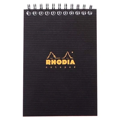 Imagen de Clairefontaine ES Cuaderno de Rhodia, con espirales, color Negro DIN A6