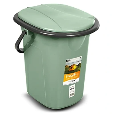 Imagen de Green Blue GB320 Inodoro portatil para Acampanada Viaje Disponible en 5 Variantes de Color 19L (Verde con Gris)