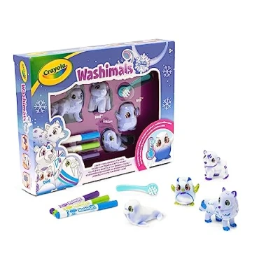 Imagen de CRAYOLA Washimals Arctic Adventure Kit Actividades para colorear y bañar a los cachorros, juego regalo niños, partir de 3 años