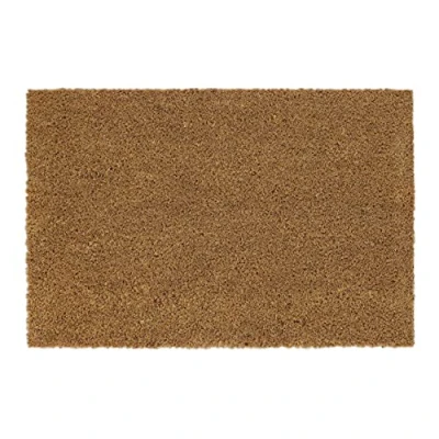 Imagen de Relaxdays Felpudo para la entrada de su hogar hecho fibras coco y PVC con medidas 40 x 60 cm antideslizante elemento decorativo, natural