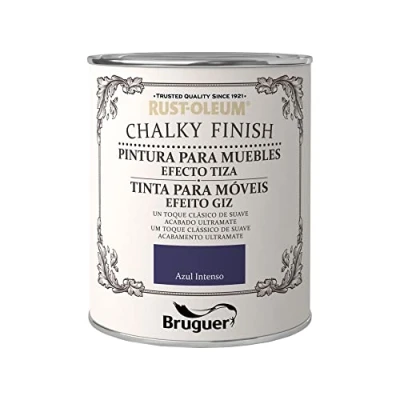 Imagen de Rust Oleum Bruguer Chalky Finish pintura para muebles Azul Intenso 750 ml