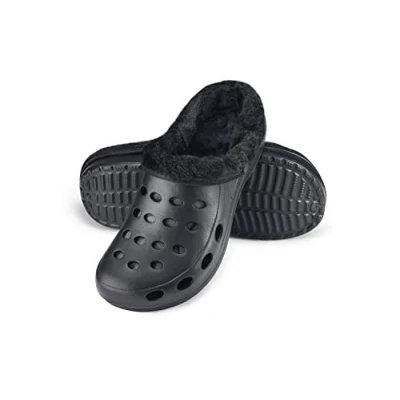 Imagen de ESTRO Zapatillas Casa Mujer Invierno Zuecos Hombre de Goma A01 (38, Negro)