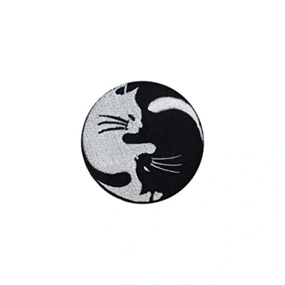Imagen de Parche para coser o planchar con diseño de gato Yin Yang, Termoadhesivo Ropa y Chaquetas