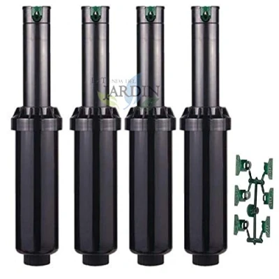 Imagen de Suinga 4 x ASPERSOR turbina de riego Hunter SRM 04. Alcance a 9 Metros. Rosca 1/2&quot; Hembra, Negro