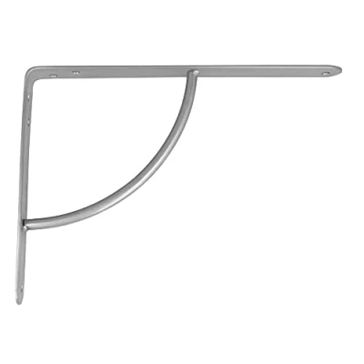 Imagen de Amig Palomilla para estanterías de pared Escuadra metálica baldas Ángulo estantes Soporte Acero Color Gris Metalizado Medida: 150x125 mm Peso máx. recomendado: 110 Kg