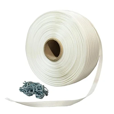 Imagen de Pack 1 Fleje tejido 16 mm x 850 m + 250 hebillas textil de alta resistencia 450kg TECPLAST PFT1