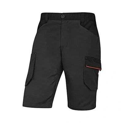Imagen de DELTA PLUS X Bermuda DE Trabajo Mach 2 Poliester/ALGODÓN ELÁSTICO Talla M, Gris Oscuro Naranja, XXL para Hombre