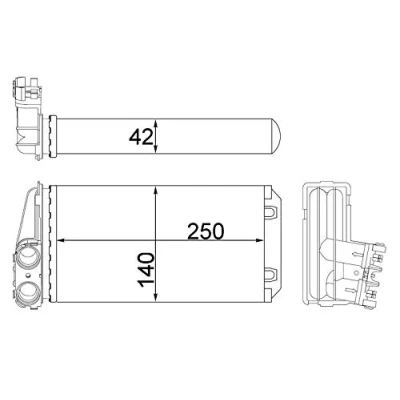 Imagen de MAHLE ORIGINAL AH 186 000S Radiador de Calefaccion PEUGEOT: 307 Hatchback, SW, CC
