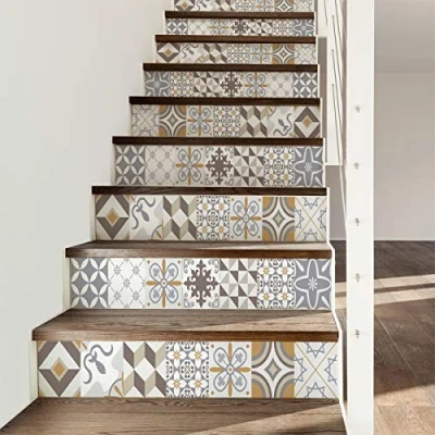 Imagen de Ambiance Live col stairs ROS A932_30x105 Pegatinas de Pared, Acrílico, Ornements Sobres, 2 bandes 15 x 105 cm,