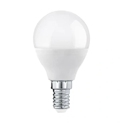 Imagen de Eglo LED E14 regulable, bombilla de 5,5 vatios (equivalente a 40 vatios), 470 lúmenes, 3000 Kelvin, luz blanca cálida, bola opalina, P45, Ø 4,5 cm