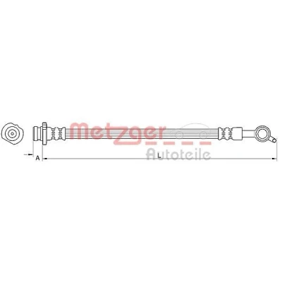 Imagen de METZGER 4110850 Latiguillos de Freno 243 M10 x 1 NISSAN: Qashqai / Qashqai+2 I, 2